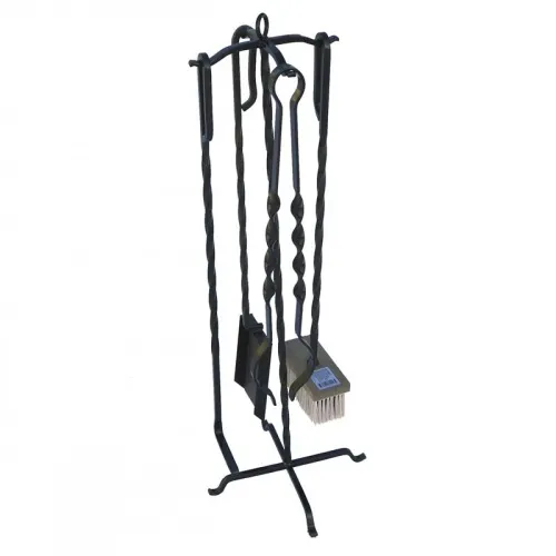 Набор для камина 4 предмета на стойке Высокий ( бронза ) М ковка в . 85 см