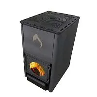 Печь отопительно - варочная " Комфорт 120 " ( ДТ - 3 Стекло круглое)