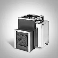 Печь банная 4 мм Радуга 21 Б-под навесной бак 50 литров слева (бак приобретается отдельно)