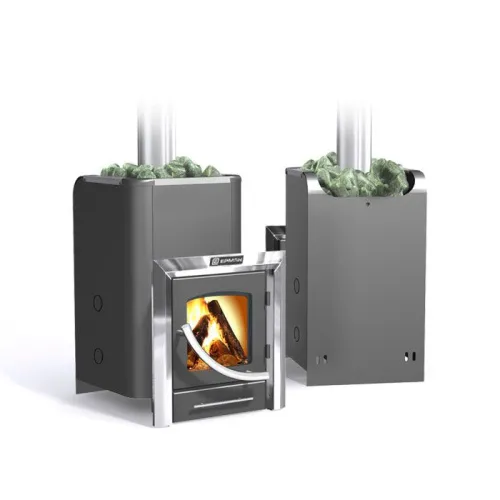 Печь банная Ермак 12 - ПС Классика ( панорамное стекло )