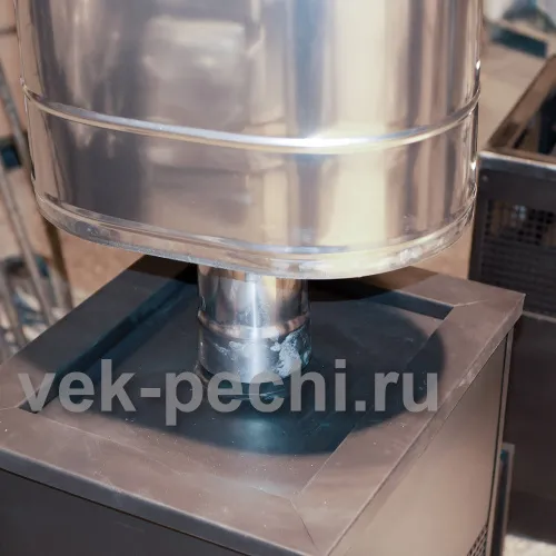 Бак на трубе для печи 50 л  d 115,  нержавейка  0,8 мм   фото 3