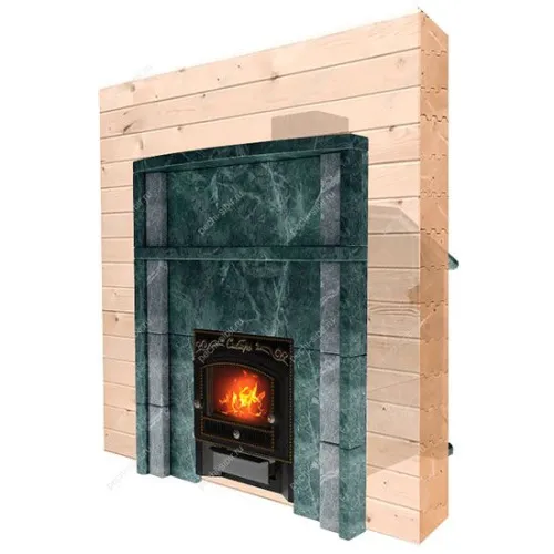 Портал рваный камень/змеевик (Премиум) 545*545 фото 2