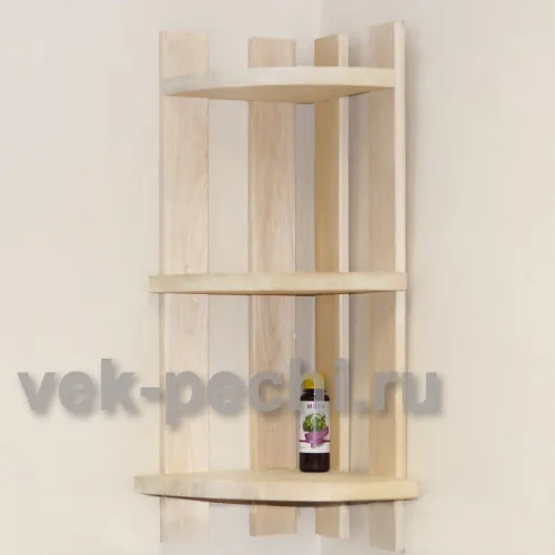 Полка угловая ( 3 яруса ) 700*300*300 ( Мебель для бани )