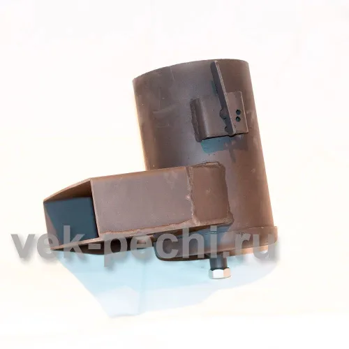 Переходник прямоугольный с шибером ВЕРТИКАЛЬНЫЙ для котлов Сибирь