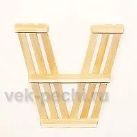 *Полка настенная v - образная , трехъярусная 650x650 ( липа-полок ) сорт В ( АР )