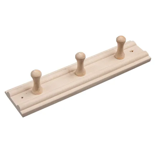 Вешалка 3 - х рожковая , липа 30х7 см " Банные штучки " / 5