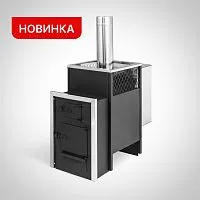 Печь банная 6 мм Радуга 14 под навесной бак 30л, сзади