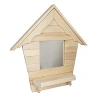 Зеркало " Домик " 57*54 см , липа , БАННАЯ ЛИНИЯ