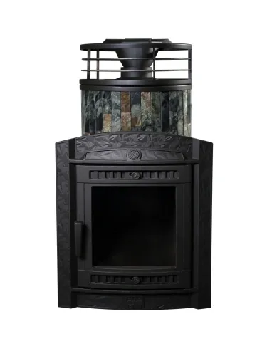 Печь банная "Атмосфера L" Жадеит ламель+сетка С ТОННЕЛЕМ ПроМеталл фото 6