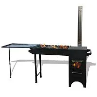 Печь - мангал " Березка " со стеклом  