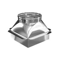 Переходник с кирпичной кладки 125х125 на d 120 мм (304/0,5 мм) Феррум Craft