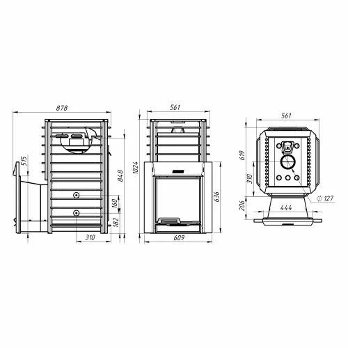 Печь банная Ермак 30 Сетка - Люкс ( нерж 5,0 мм 304 ) фото 2