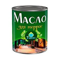 Масло для террас, беседок, балконов, садового паркета 0,9 л      7Масел