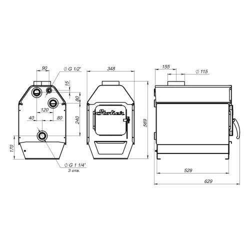 Котел отопительный Stoker (Стокер) АОТВ 8 Ермак фото 2