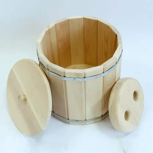 Кадка под засолку 15 литров кедр ( крышка + гнет ) под остаток фото 4