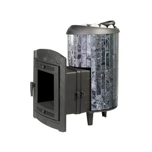 Печь банная "Атмосфера L" в ламелях "Пироксенит" ПроМеталл