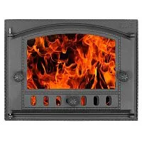 Дверь для камина ДК - 2С ( РУБЦОВСК ) 450*320 ( 375*300 ) (чугун)
