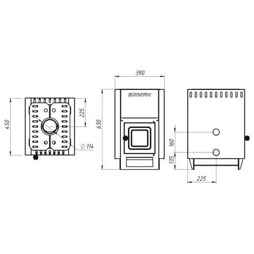 Ермак Универсал 14 (банно-отопительная печь) фото 2