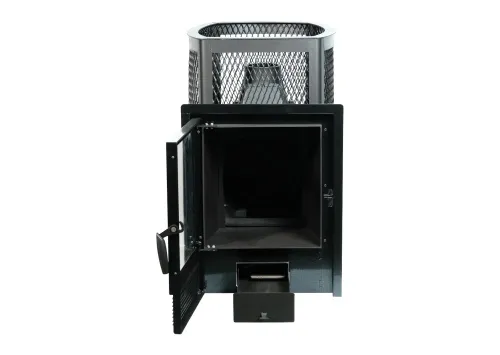 Печь банная ЧУГУННАЯ " Сибирь - 24 PRO" ( сетка ) со СТЕКЛОМ  фото 3
