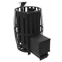 Печь банная " Витязь " 28 ДТ - 4 ( d 150 ) ( сетка ) ЗАКРЫТАЯ КАМЕНКА