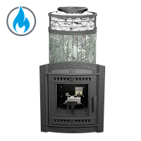 Печь банная "Атмосфера XL" Жадеит ламель+сетка с газовой горелкой ПроМеталл