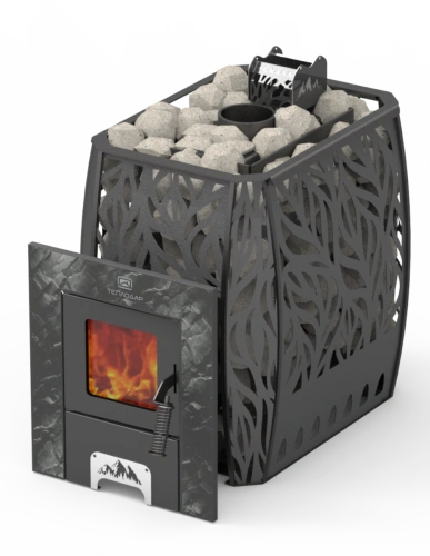 Печь для бани Скала 12Т Стекло сталь Теплодар