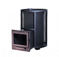 Печь банная Дубрава 30 с закрытой каменкой, со СТЕКЛОМ, сталь 6 мм