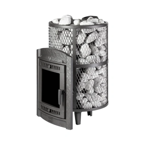 Печь чугунная банная "Атмосфера L" КТТ сетка нержавейка ПроМеталл Печь чугунная банная "Атмосфера L" КТТ сетка нержавейка ПроМеталл