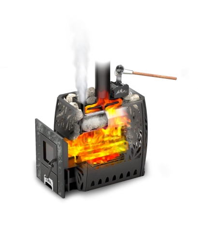 Печь для бани Скала 12Т Стекло сталь Теплодар фото 10