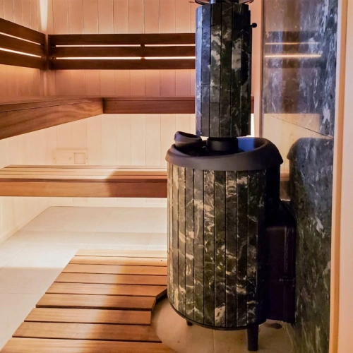 Печь банная "Атмосфера XL" в ламелях "Пироксенит" ПроМеталл фото 3 Печь банная "Атмосфера XL" в ламелях "Пироксенит" ПроМеталл фото 3