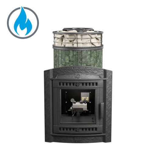 Печь банная "Атмосфера L" Змеевик ламель+сетка с газовой горелкой ПроМетал Печь банная "Атмосфера L" Змеевик ламель+сетка с газовой горелкой ПроМетал