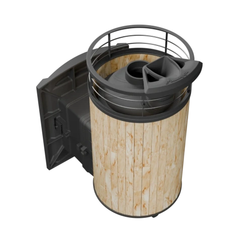 Печь банная "Атмосфера L" Окаменевшее дерево ламель+сетка с газовой горелкой ПроМеталл фото 7 Печь банная "Атмосфера L" Окаменевшее дерево ламель+сетка с газовой горелкой ПроМеталл фото 7