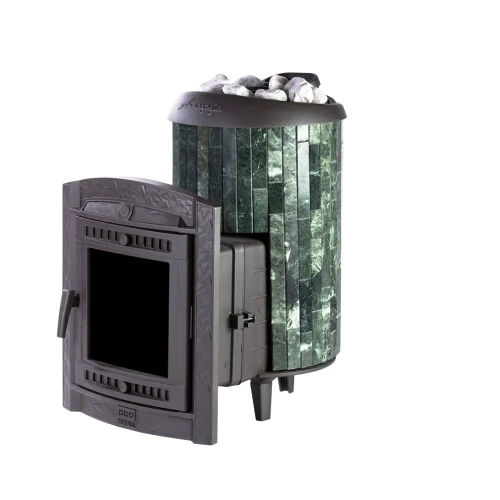 Печь банная "Атмосфера L" в ламелях "Змеевик" ПроМеталл Печь банная "Атмосфера L" в ламелях "Змеевик" ПроМеталл