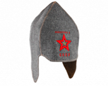 Шляпа Буденовка "Рожденные в СССР" серый