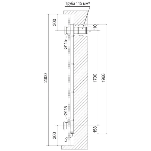 Вентиляция для бани Горизонтальная Ferrum Aero фото 2 Вентиляция для бани Горизонтальная Ferrum Aero фото 2