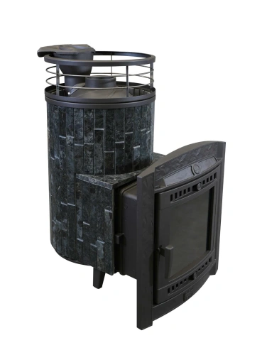 Печь банная "Атмосфера L" Пироксенит ламель+сетка С ТОННЕЛЕМ ПроМеталл фото 7