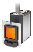 Печь для бани из нерж.сталь СИБИРЬ-30 ЛКП Профи Панорама (2.0)  Теплодар