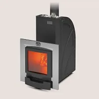 Печь для бани из нерж.сталь КАСКАД-18 ЛП Панорама Теплодар