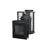 Печь чугунная банная "Атмосфера М" сетка-ПРУТОК нержавейка ПроМеталл