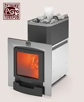 Печь для бани из нерж.сталь РУСЬ-18 ЛНЗП ПРОФИ Панорама (1.1)  Теплодар