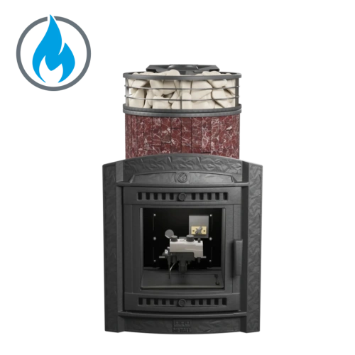 Печь банная "Атмосфера L" Россо Леванто ламель+сетка с газовой горелкой ПроМеталл Печь банная "Атмосфера L" Россо Леванто ламель+сетка с газовой горелкой ПроМеталл