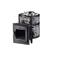 Печь чугунная банная "Атмосфера М" сетка нержавейка ПроМеталл