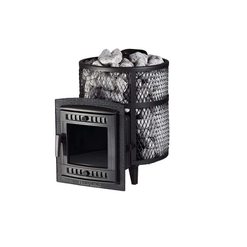 Печь чугунная банная "Атмосфера М" сетка нержавейка ПроМеталл