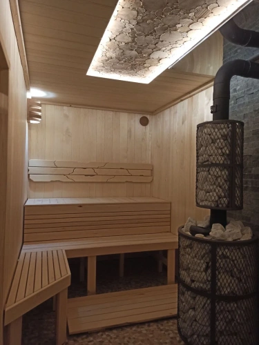 Печь чугунная банная "Атмосфера L" сетка нержавейка ПроМеталл штрих...4933 фото 5