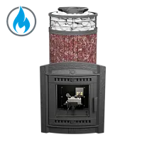 Печь банная "Атмосфера XL" Россо Леванто ламель+сетка с газовой горелкой ПроМеталл