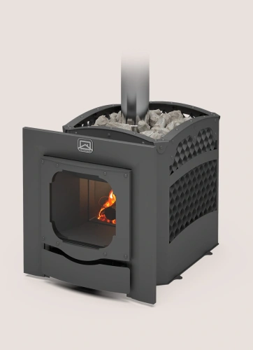 Печь для бани чугунная БЫЛИНА-СЕТКА-24 Ч Панорама (1.2)  Теплодар фото 2