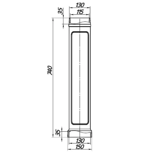 Чугунный дымоход D 115 L 740 (цв. черный) ПроМеталл штрих...5770 фото 2 Чугунный дымоход D 115 L 740 (цв. черный) ПроМеталл штрих...5770 фото 2