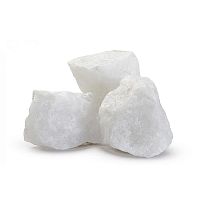 Камень Кварц белый княжеский колотый  "Жаркий лед", ведро 10 кг 