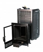 Печь банная чугунная АМУР со стеклом, с закрытой каменкой (Сибирь)