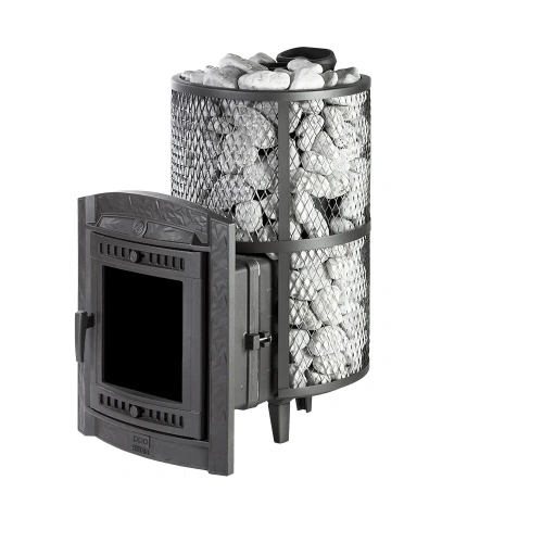 Печь чугунная банная "Атмосфера XL" сетка нержавейка ПроМеталл штрих...4957